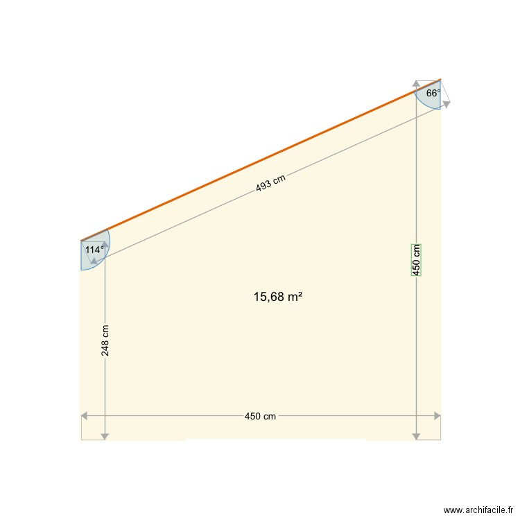 Garage. Plan de 1 pièce et 16 m2