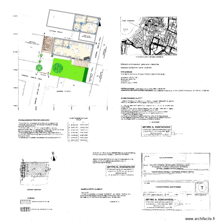 Paroikia1. Plan de 4 pièces et 75 m2