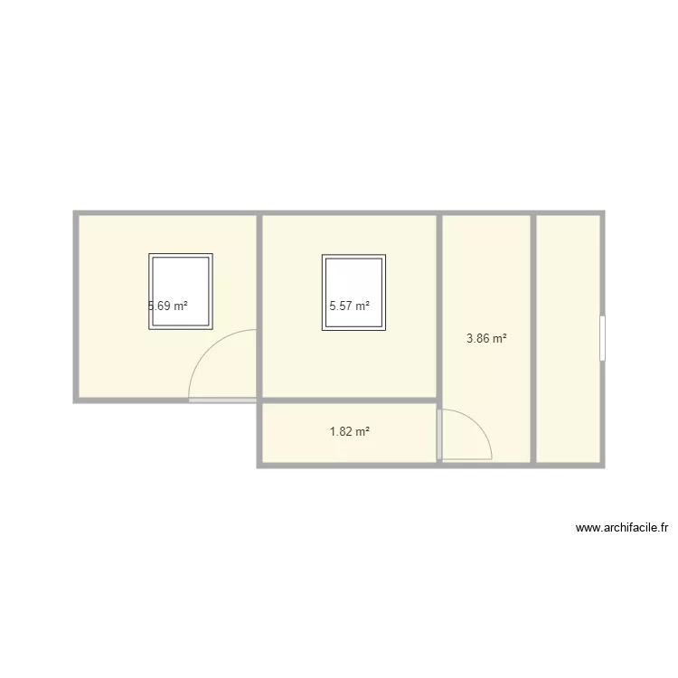 chambres 7&eacute;me avant PS. Plan de 