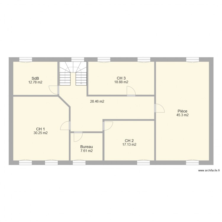 Rongeres  Etage. Plan de 0 pièce et 0 m2