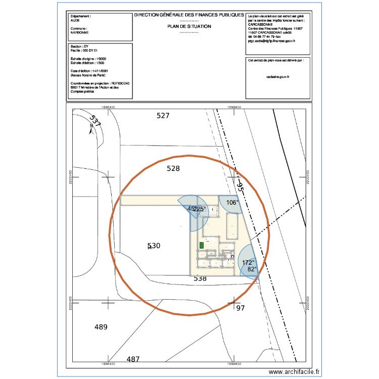 narbonne 4. Plan de 12 pièces et 845 m2