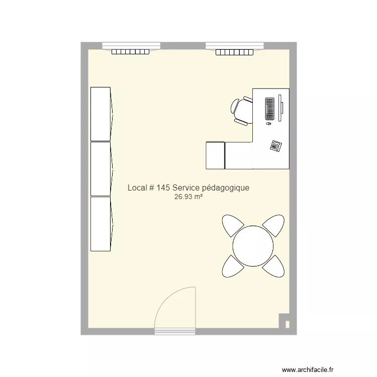 Local 145 rdz  6 univ. Plan de 