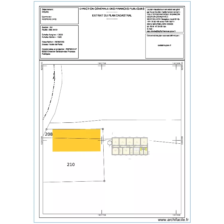 Jacquot S&eacute;bastien implantation. Plan de 
