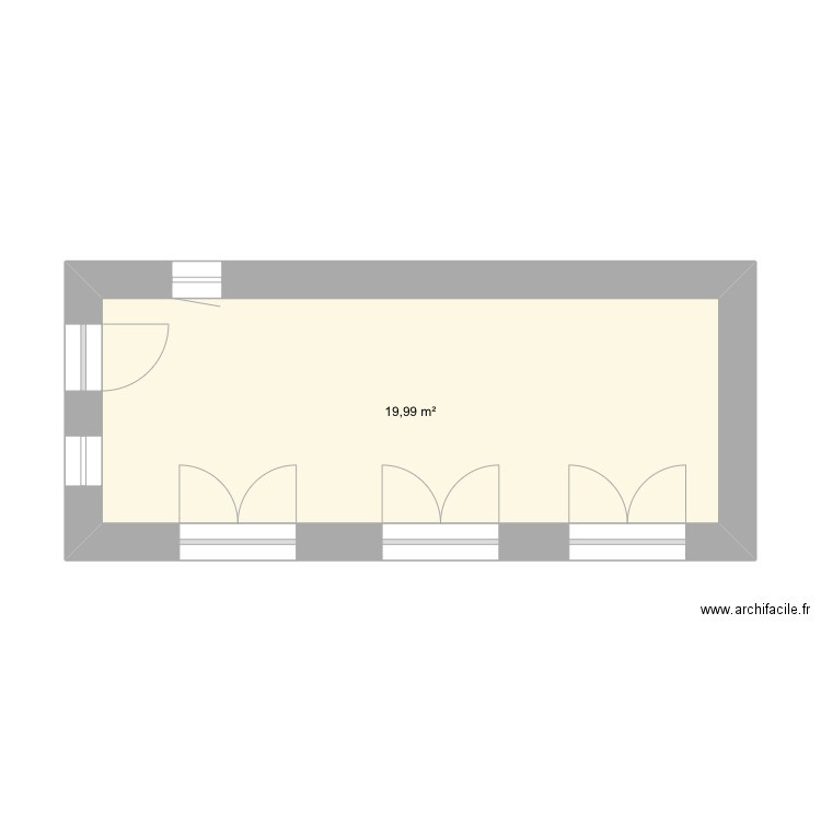 Chalet maman. Plan de 1 pièce et 20 m2