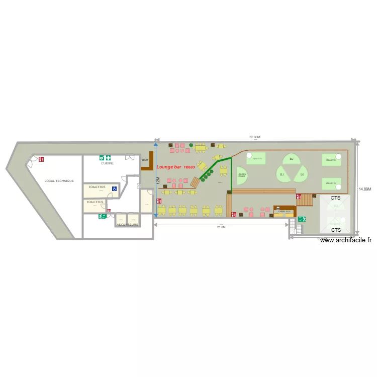 Projet 1 Apave JT  resto et lounge bar  CTS. Plan de 