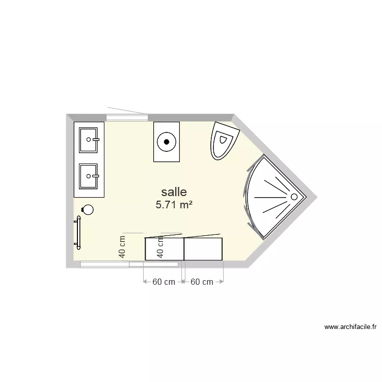 salle enfants. Plan de 