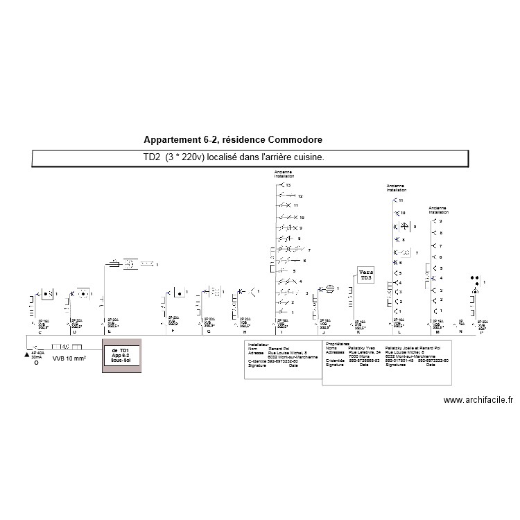 Plan filaire final TD2. Plan de 0 pièce et 0 m2