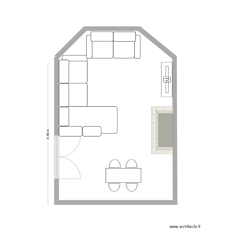 amenagement salon. Plan de 0 pièce et 0 m2