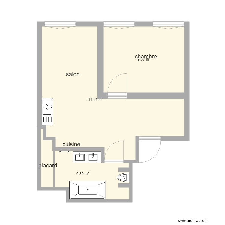 bugeaud projeté v3. Plan de 0 pièce et 0 m2