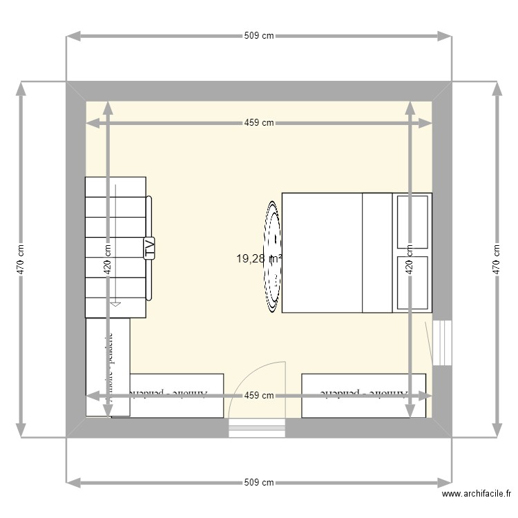CHAMBRE 5. Plan de 0 pièce et 0 m2