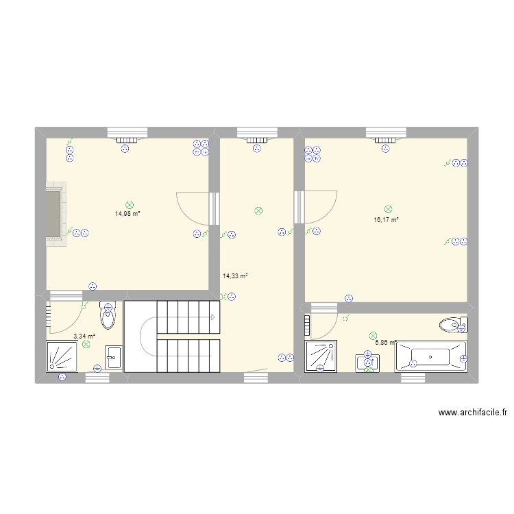 MEZOS 1ER ETAGE TECH NEW. Plan de 0 pièce et 0 m2