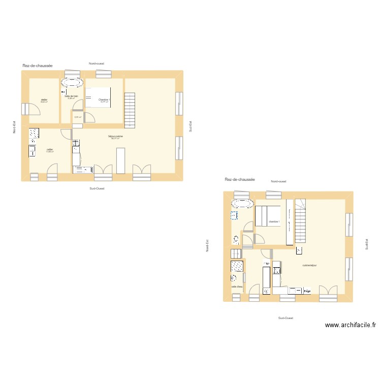 Maison paille Christine La Borie Meyrals. Plan de 21 pièces et 275 m2