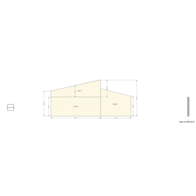 Façade Ouest. Plan de 0 pièce et 0 m2