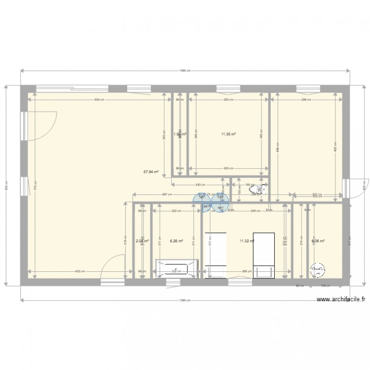 plan 100 m2 1 ouvertures de bases chauff O obureau. Plan de 0 pièce et 0 m2