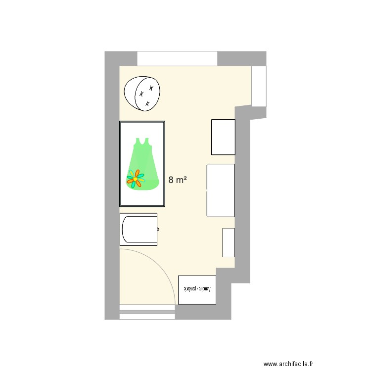 chambre bébé. Plan de 0 pièce et 0 m2