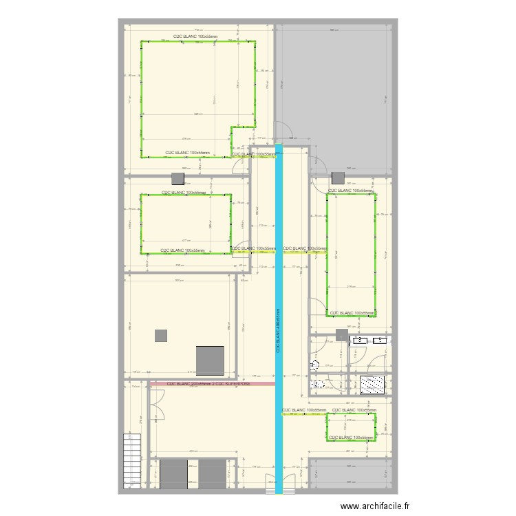 CELIO R+5 . Plan de 13 pièces et 273 m2