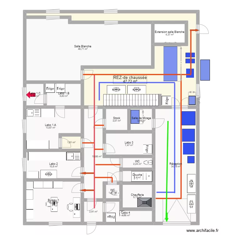 20230810 Reprobiol Ouffet niveau 0 Projet Lyo Filling FLUX 09. Plan de 