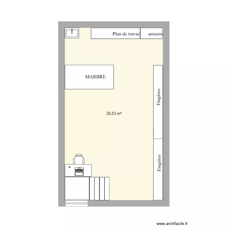 atelier m. Plan de atelier m. Plan de