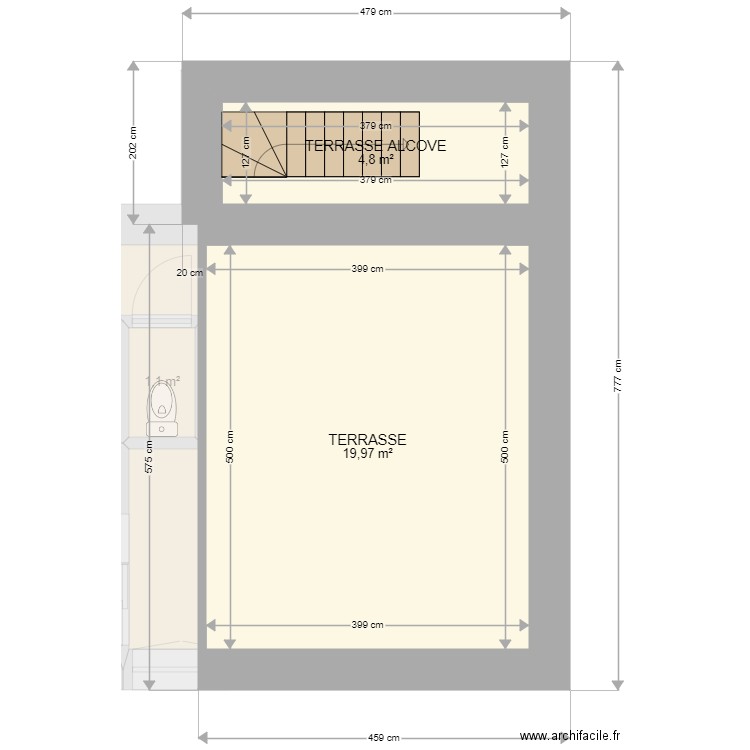 REMISE LUC SUR ORBIEUX 2. Plan de 13 pièces et 164 m2