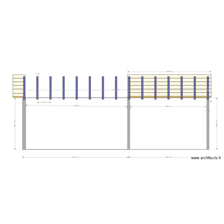 coupe atelier 3. Plan de 2 pièces et 56 m2