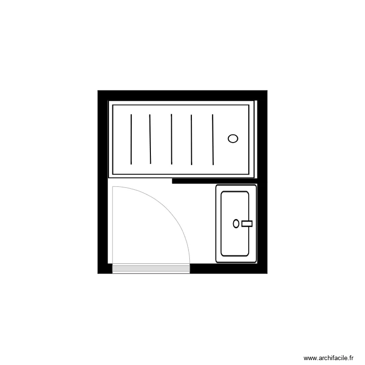 Pourville petite SDB. Plan de 