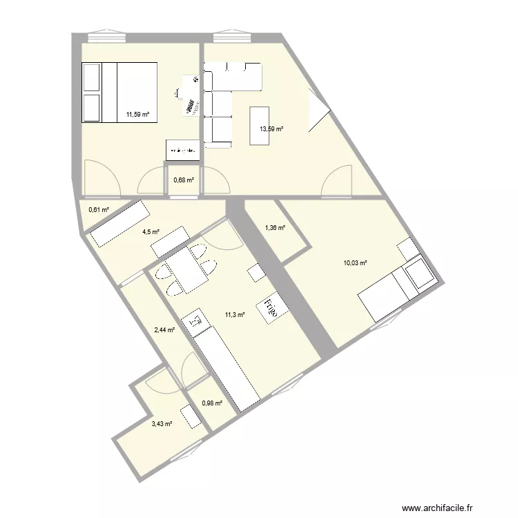 4 place de G leclerc. Plan de 