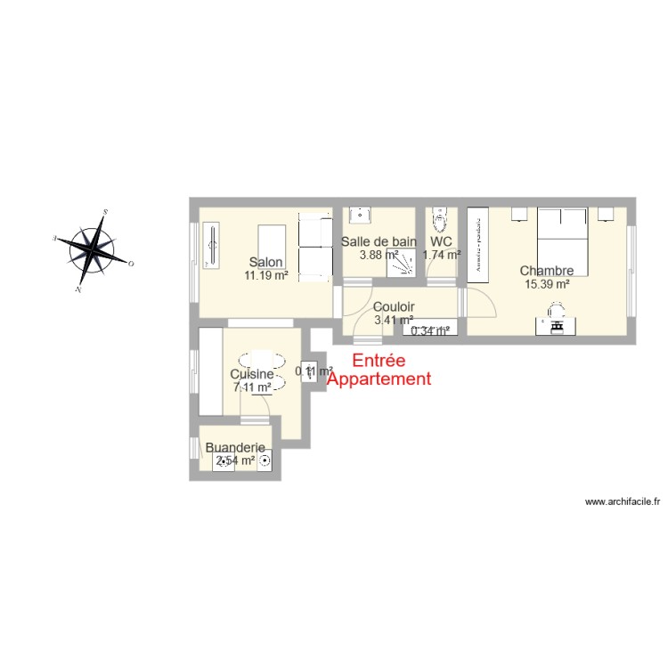 BERNARD Pilmes. Plan de 0 pièce et 0 m2