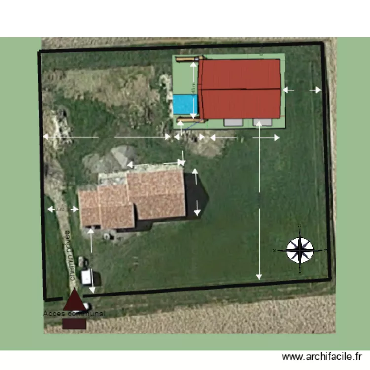 vue aerienne avec cotation. Plan de vue aerienne avec cotation. Plan de