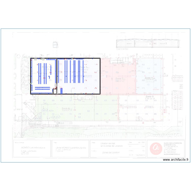 Mondo. Plan de 3 pièces et 3227 m2