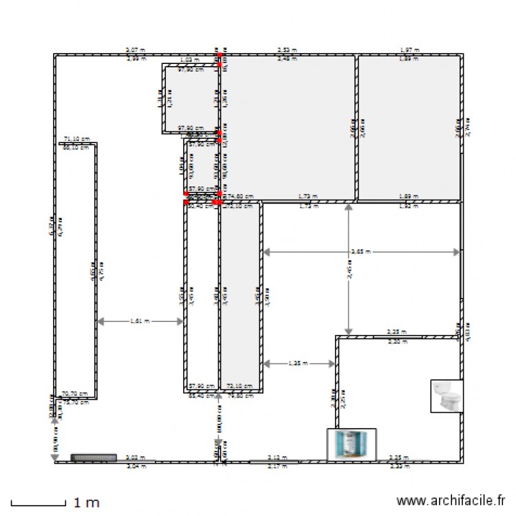 aubert bacterio. Plan de 0 pièce et 0 m2