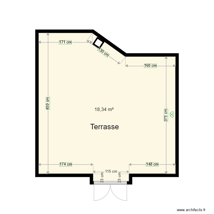 Terrasse électricité eau. Plan de 0 pièce et 0 m2