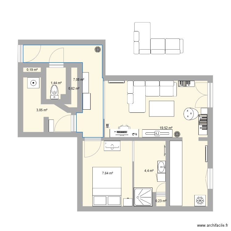 mon appart. Plan de 0 pièce et 0 m2