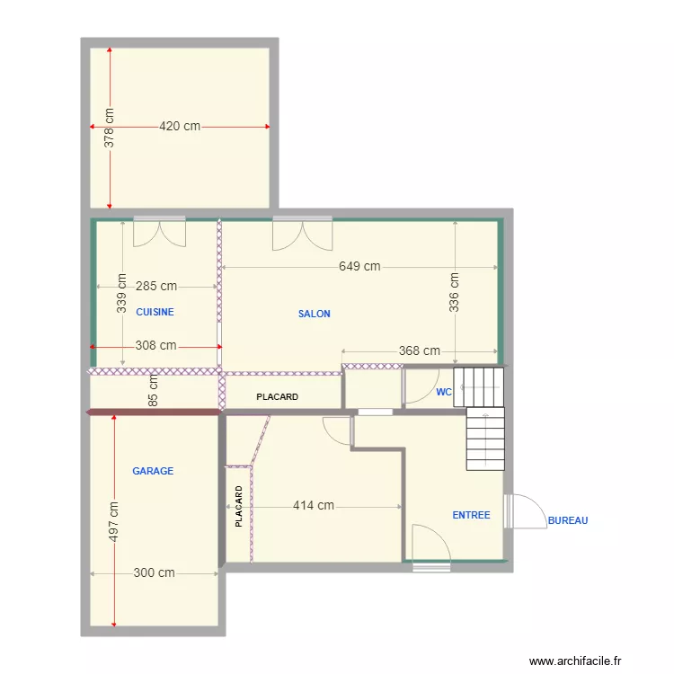 ARTIGUES rdc1 DEMOLITION. Plan de 