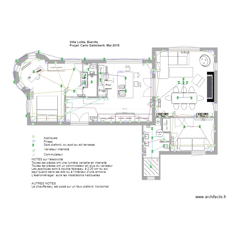 Villa Lolita Plan version sdb et compteur séparés. Plan de 0 pièce et 0 m2