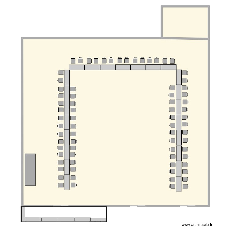 salle de reception. Plan de 2 pièces et 766 m2