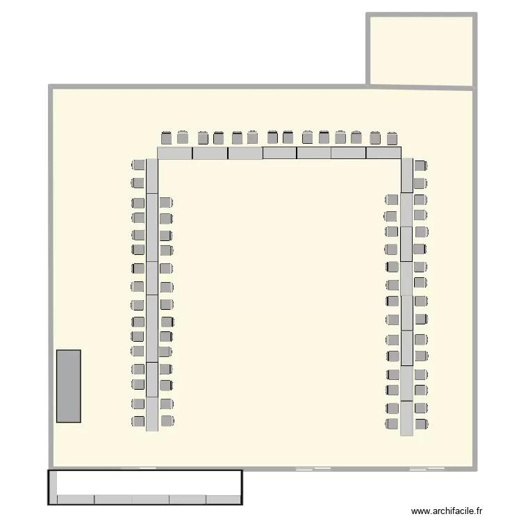 salle de reception. Plan de 