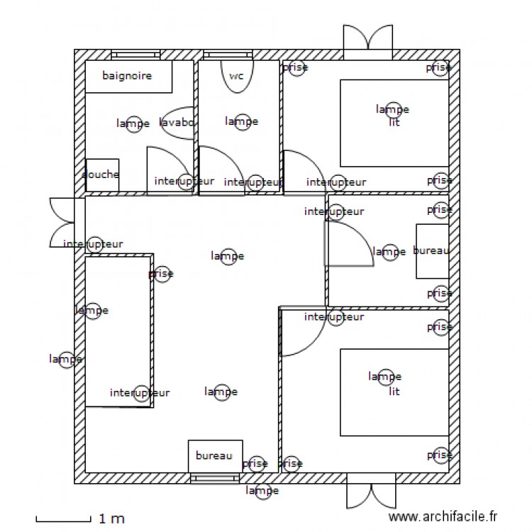 etage. Plan de 0 pièce et 0 m2