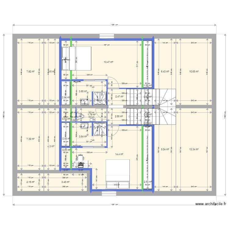 Raph 2ème étage option 2. Plan de 0 pièce et 0 m2