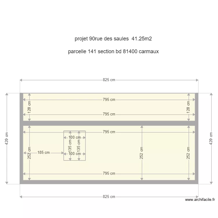 carmaux  droite. Plan de 