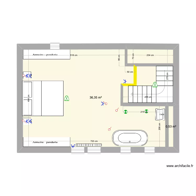 3e &eacute;tage. Plan de 
