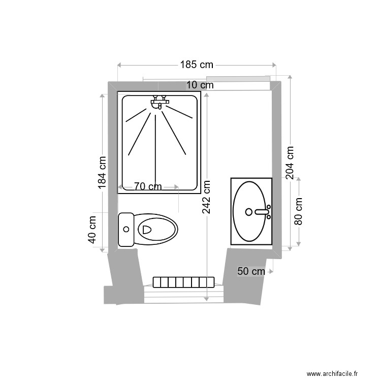 MAISON SALLE DE BAINS. Plan de 0 pièce et 0 m2