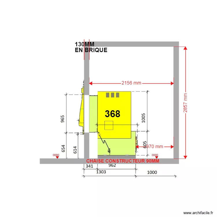 COUPE EXISTANT AGAY 368. Plan de 