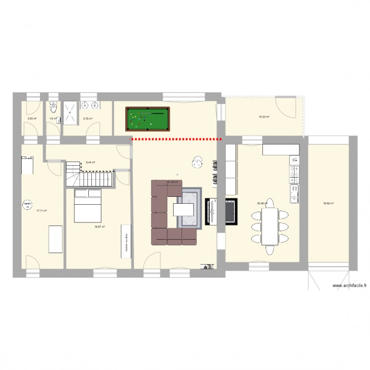 Asnieres sous bois Aménagé. Plan de 0 pièce et 0 m2