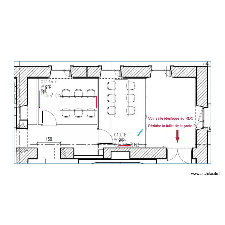 salles R+1 haut St Bernard. Plan de salles R+1 haut St Bernard. Plan de