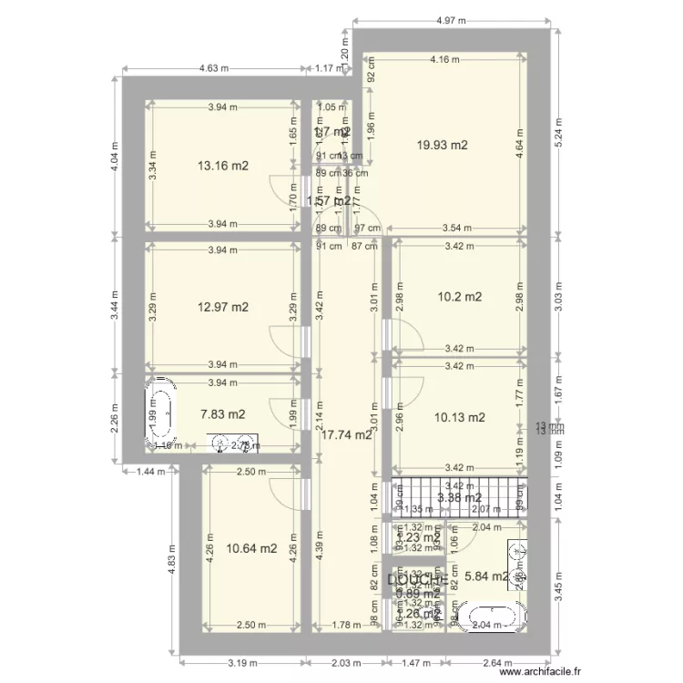 lain&eacute; &eacute;tage. Plan de 