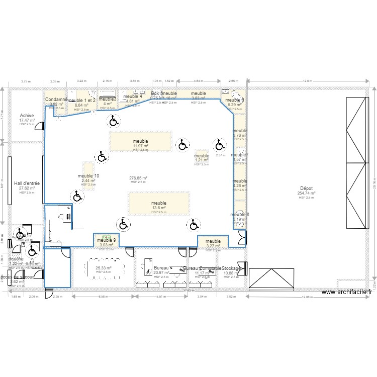 magasin 16 . Plan de 0 pièce et 0 m2