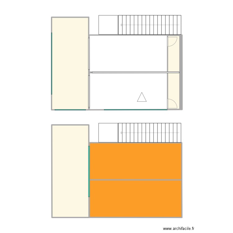AES NIVEAU 0. Plan de 6 pièces et 60 m2