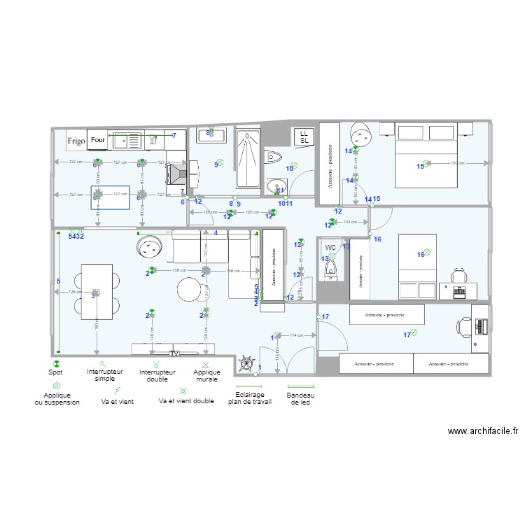 Dalia Plafond. Plan de 0 pièce et 0 m2