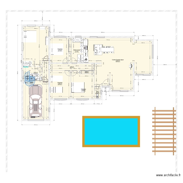 PLAN MAISON 2. Plan de 9 pièces et 170 m2