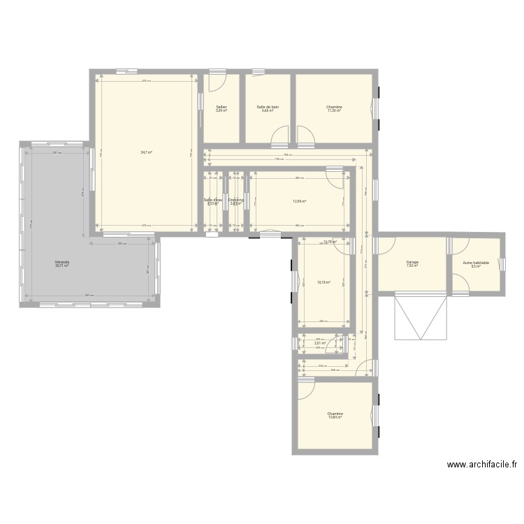 Maison. Plan de 0 pièce et 0 m2